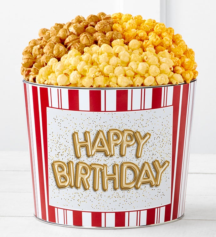 Tins With Pop® Happy Birthday Gold Balloons